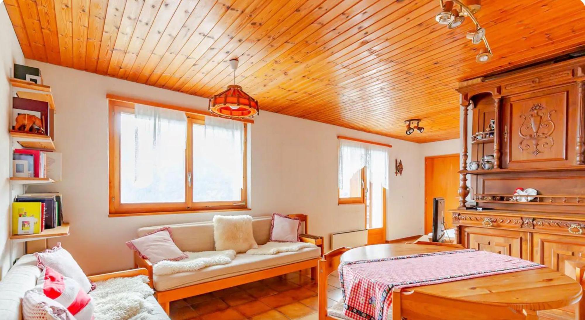 Gemuetliche Wohnung Mit Traumaussicht! Albinen Exteriör bild